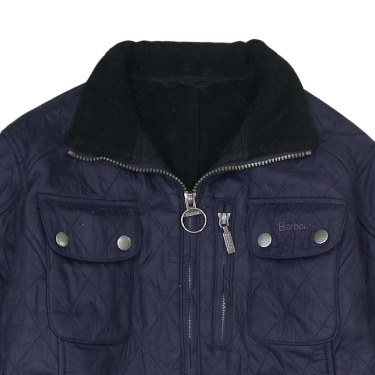 Barbour Women's Blue Quilted Mid-Length Jacket Size 12