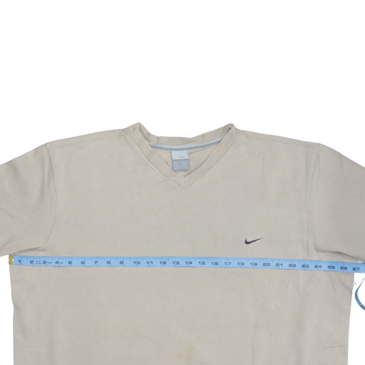 Nike Men's Beige V-Neck Pullover Sweatshirt XL Regular
