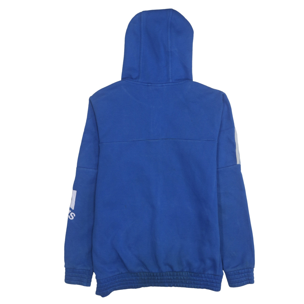 Adidas Boys Blue Full Zip Hoodie Size 13-14 Years Classic Sportswear