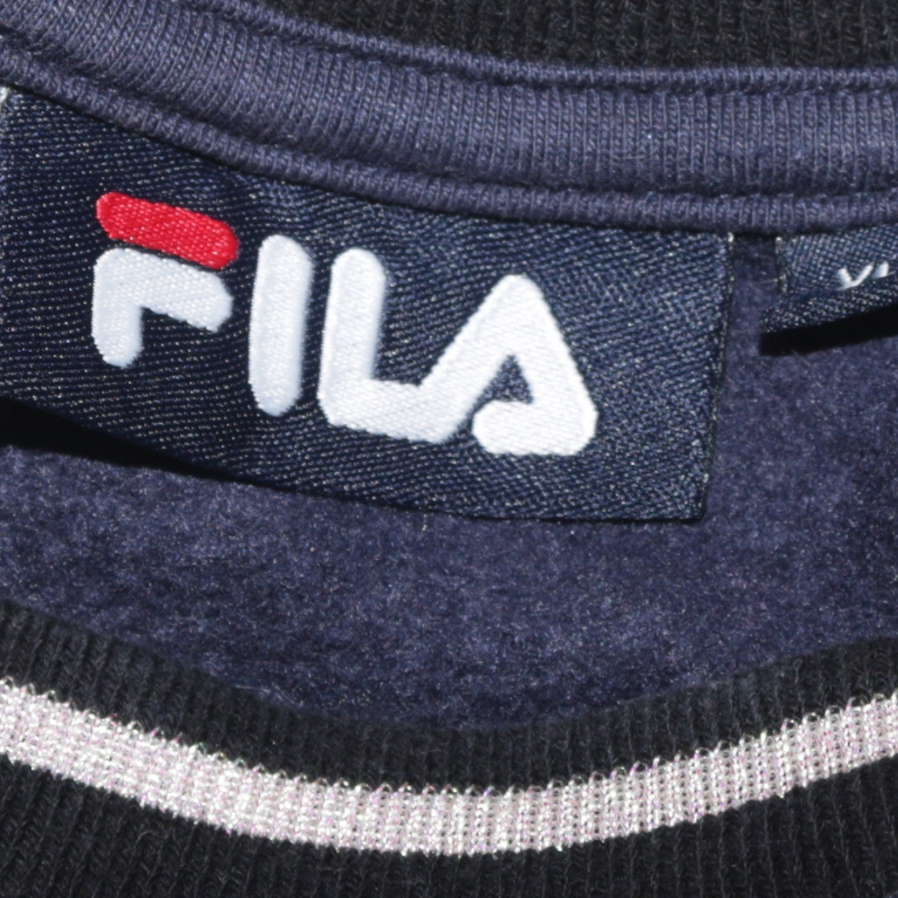 Fila Womens Navy Blue Crew Neck Pullover Sweatshirt Size M