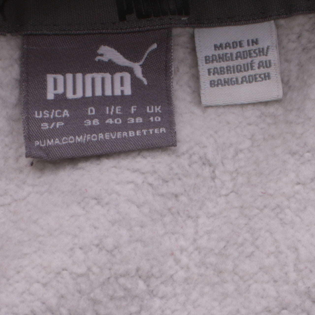 Puma Women’s Grey Hoodie Size 10 Pullover Logo Cotton Blend