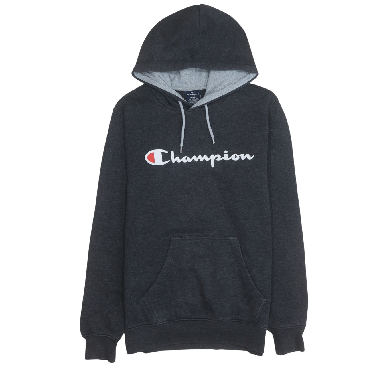 Champion Men's Black Small Pullover Hoodie Logo Fleece Sweatshirt