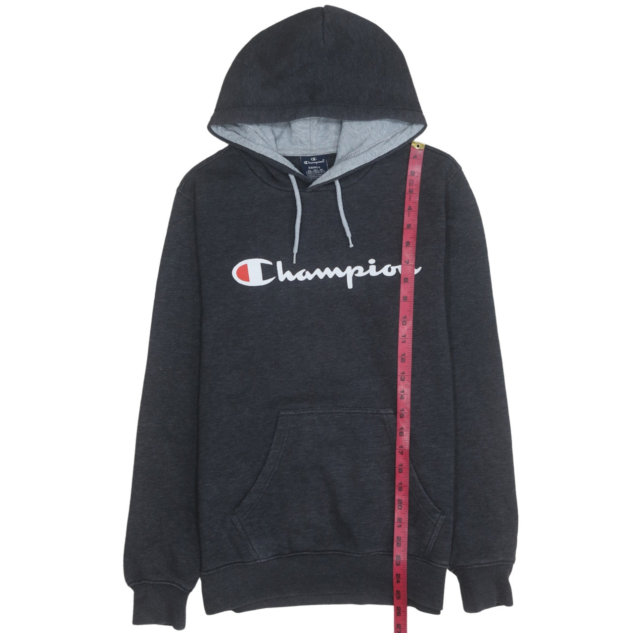 Champion Men's Black Small Pullover Hoodie Logo Fleece Sweatshirt