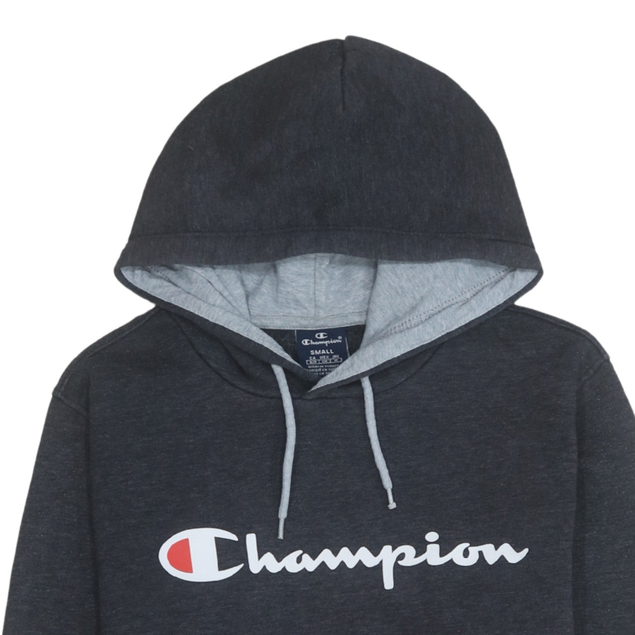 Champion Men's Black Small Pullover Hoodie Logo Fleece Sweatshirt
