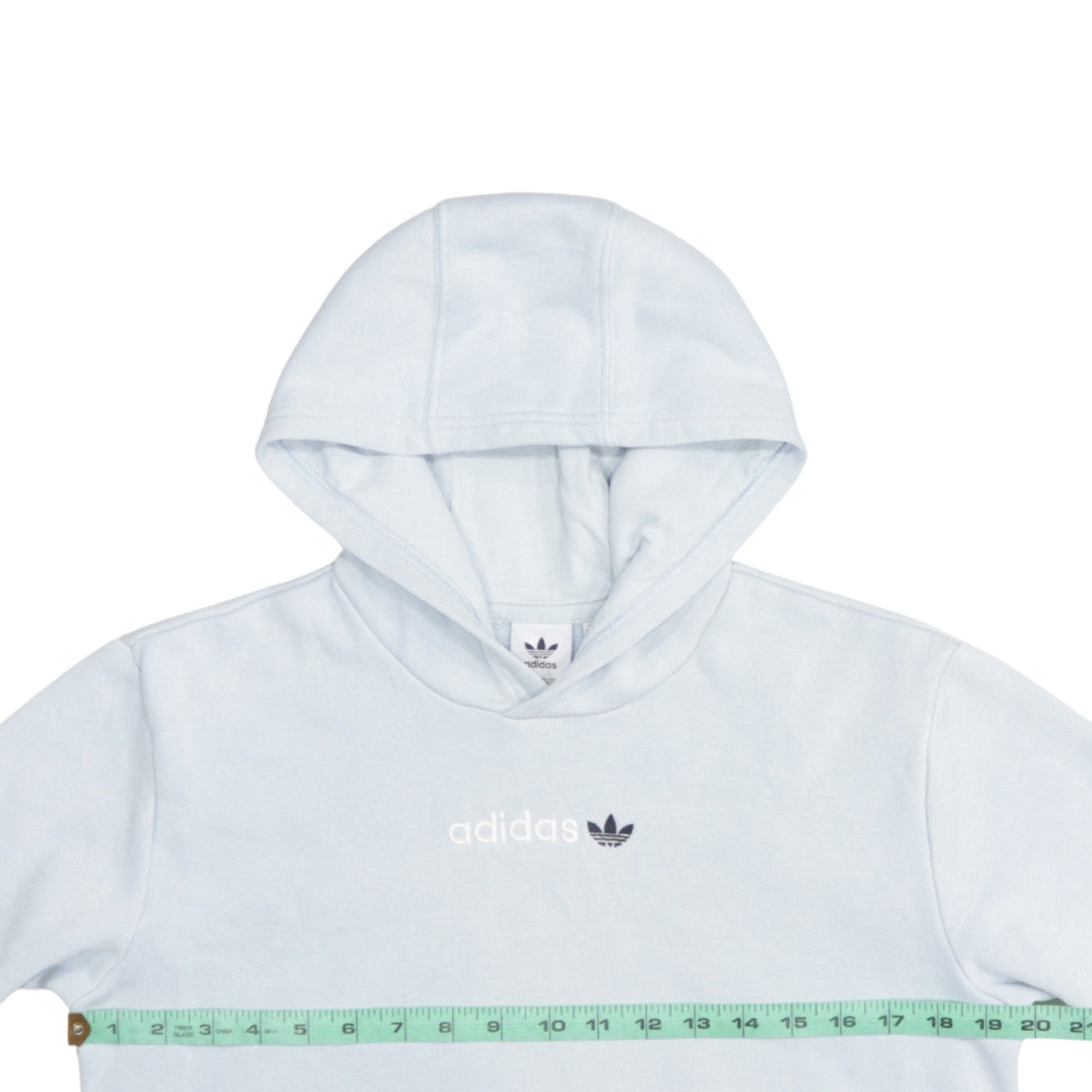 adidas Girls Blue Pullover Hoodie 13-14 Years Logo Hooded Sweatshirt