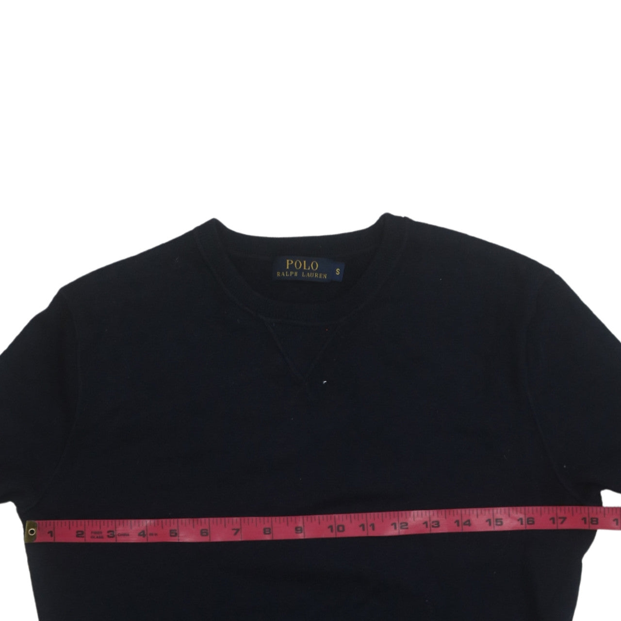 Polo Ralph Lauren Men's Black Merino Wool Crew Neck Jumper S