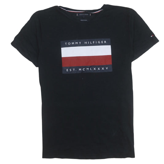 Tommy Hilfiger Men's Black Organic Cotton Logo T-Shirt M