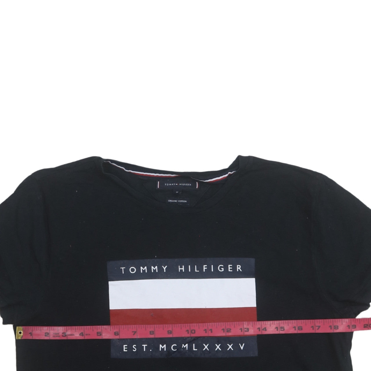 Tommy Hilfiger Men's Black Organic Cotton Logo T-Shirt M