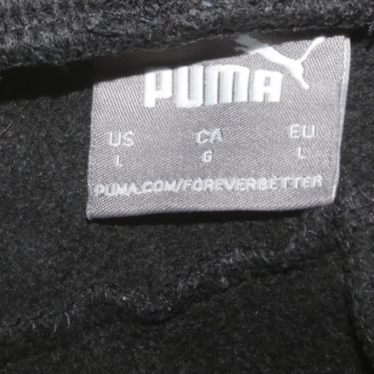 Puma Men's Black Jogger Trousers L Fleece Elastic Waist