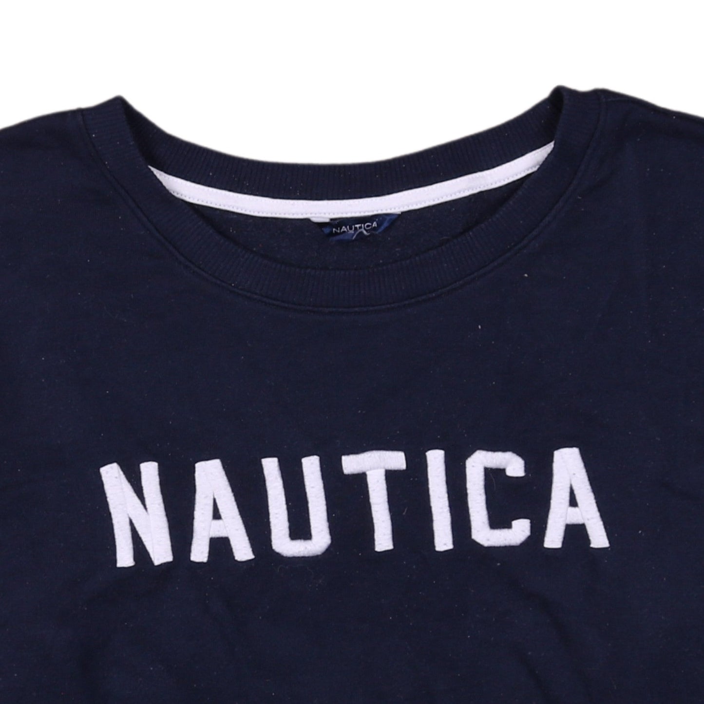 Nautica Women's Navy Blue Pullover Sweatshirt XL Crew Neck Logo