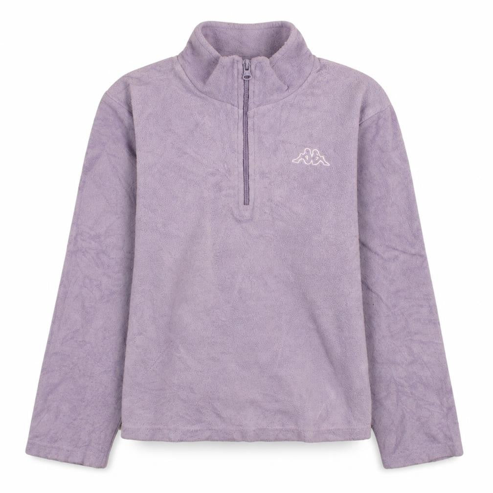 Kappa Womens Purple Fleece 1/2 Zip Sweatshirt XL Relaxed Fit