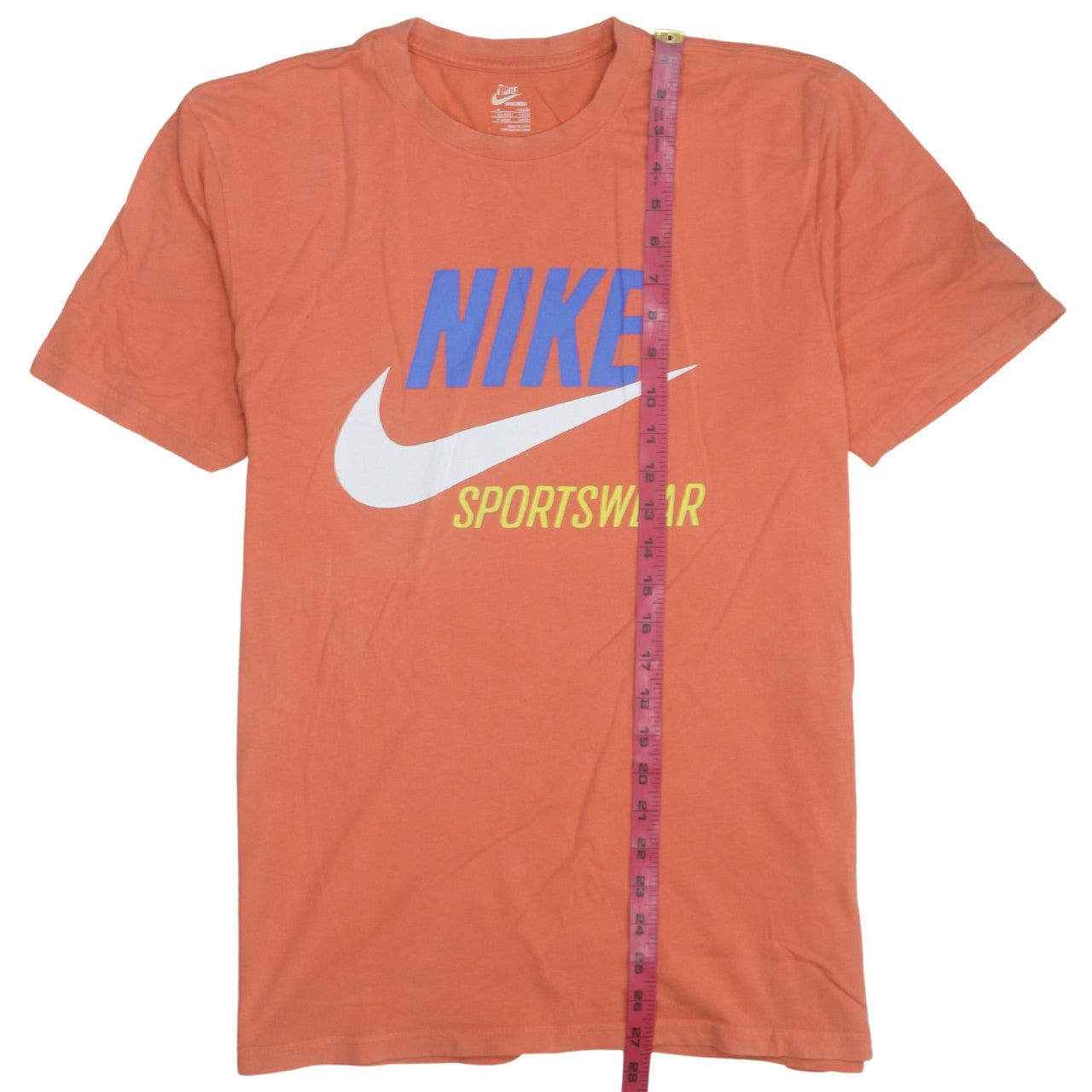 Nike Men's Orange Sportswear Logo Graphic T-Shirt Size M