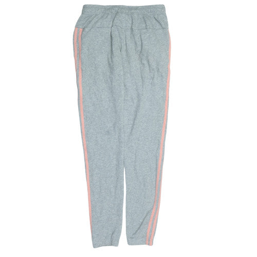 Adidas Girls Grey Jogger Trousers 14-15 Years Cotton Blend Side Stripe