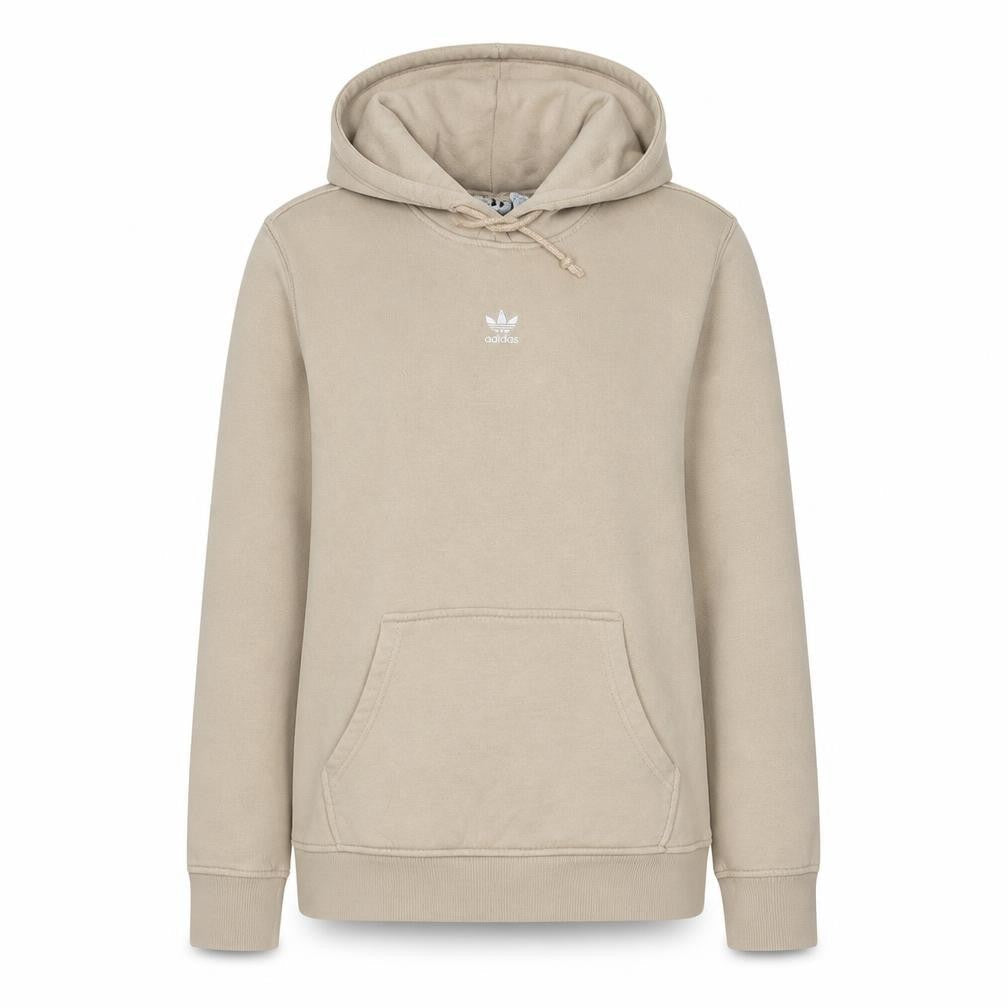 Adidas Women Beige Pullover Hoodie Size 10 Classic Fit