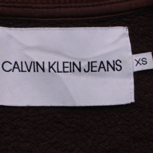 Calvin Klein Jeans Womens Brown XS Pullover Sweatshirt