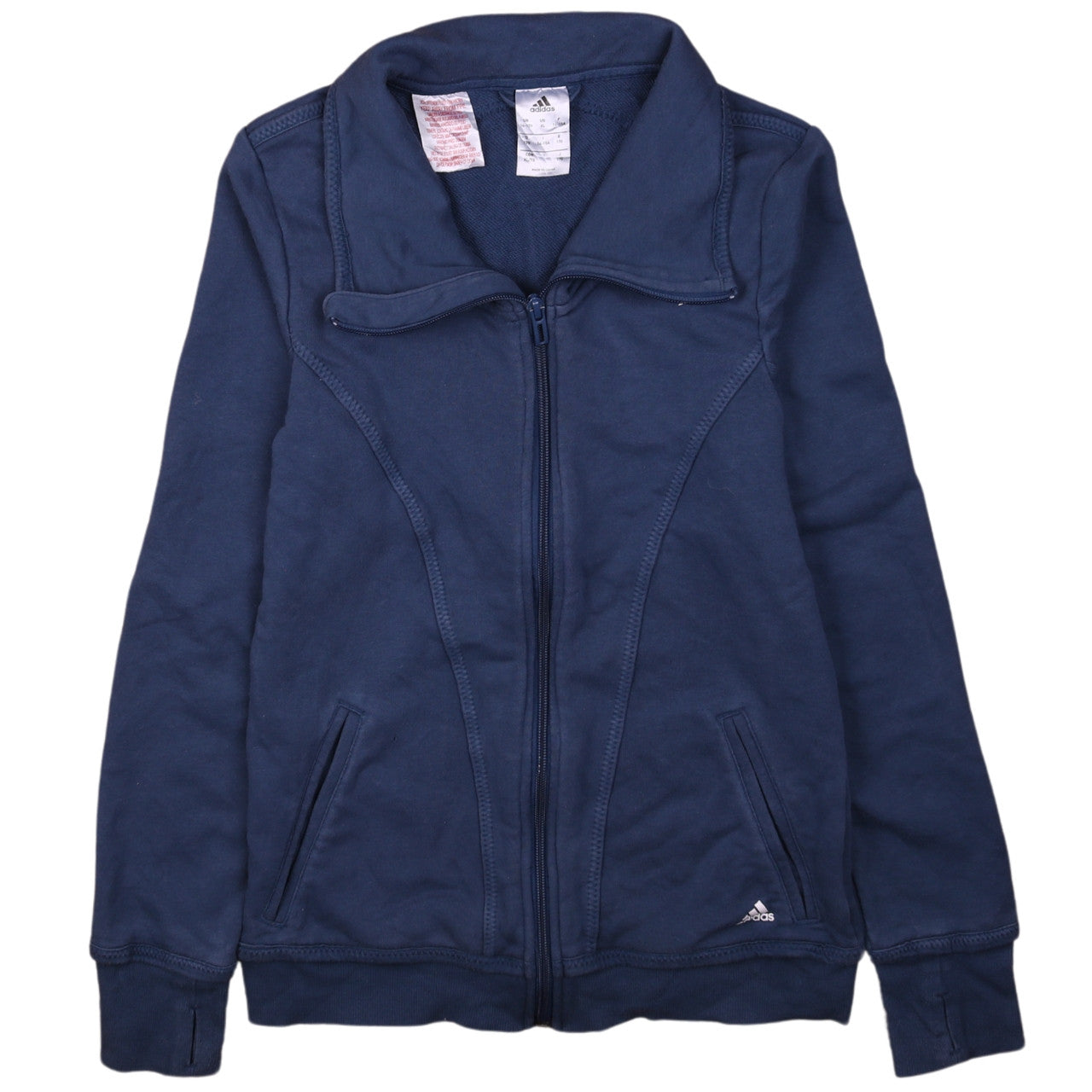 Adidas Girls Navy Full Zip Sweatshirt Hoodie Size 14-15 Years