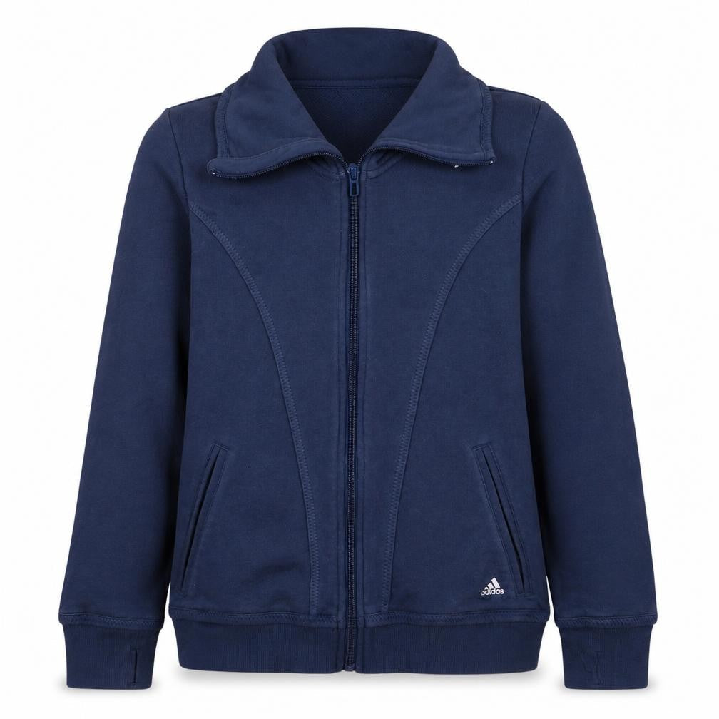 Adidas Girls Navy Full Zip Sweatshirt Hoodie Size 14-15 Years