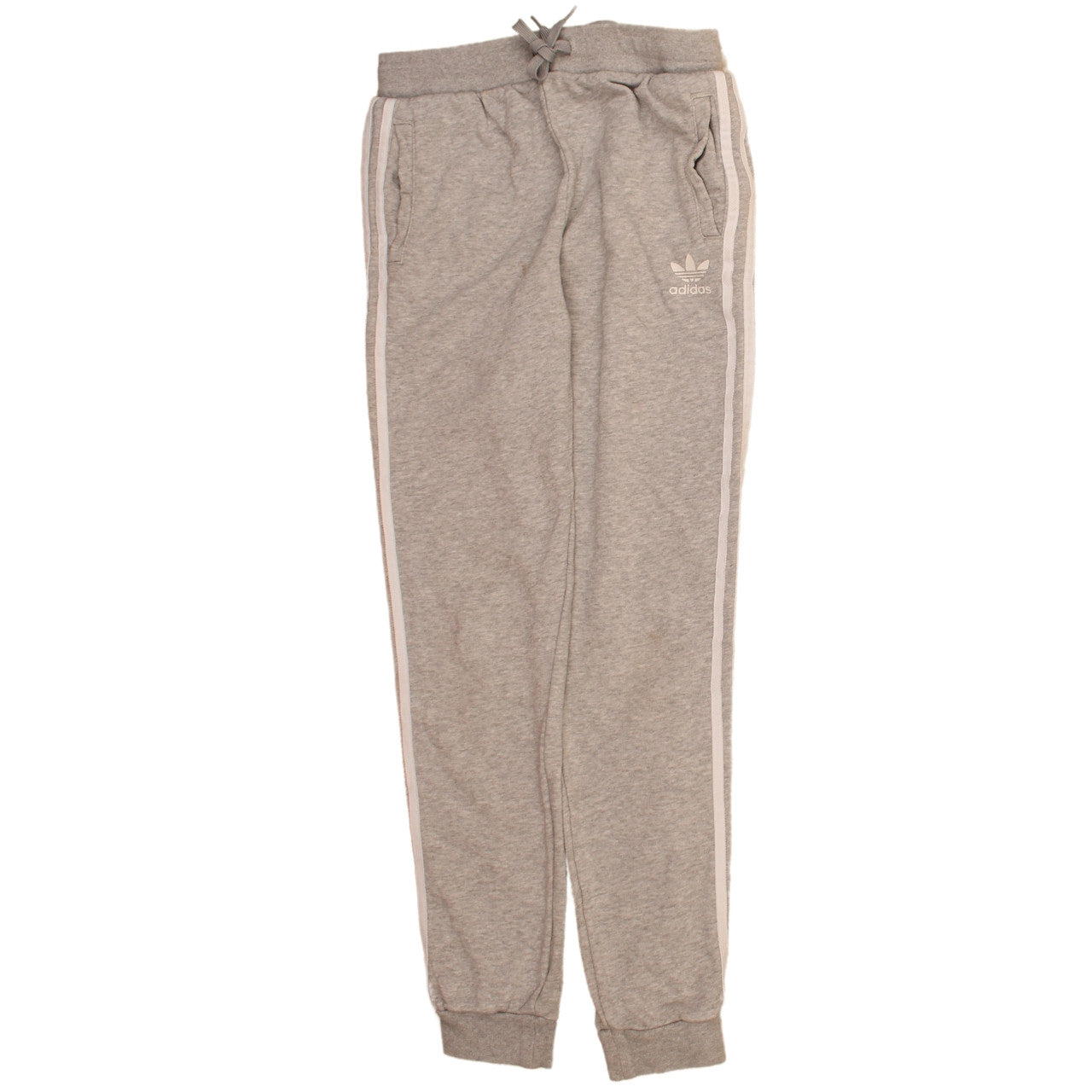 Adidas Boys Grey Jogger Sweatpants 14 Years Elastic Waist Side Stripe