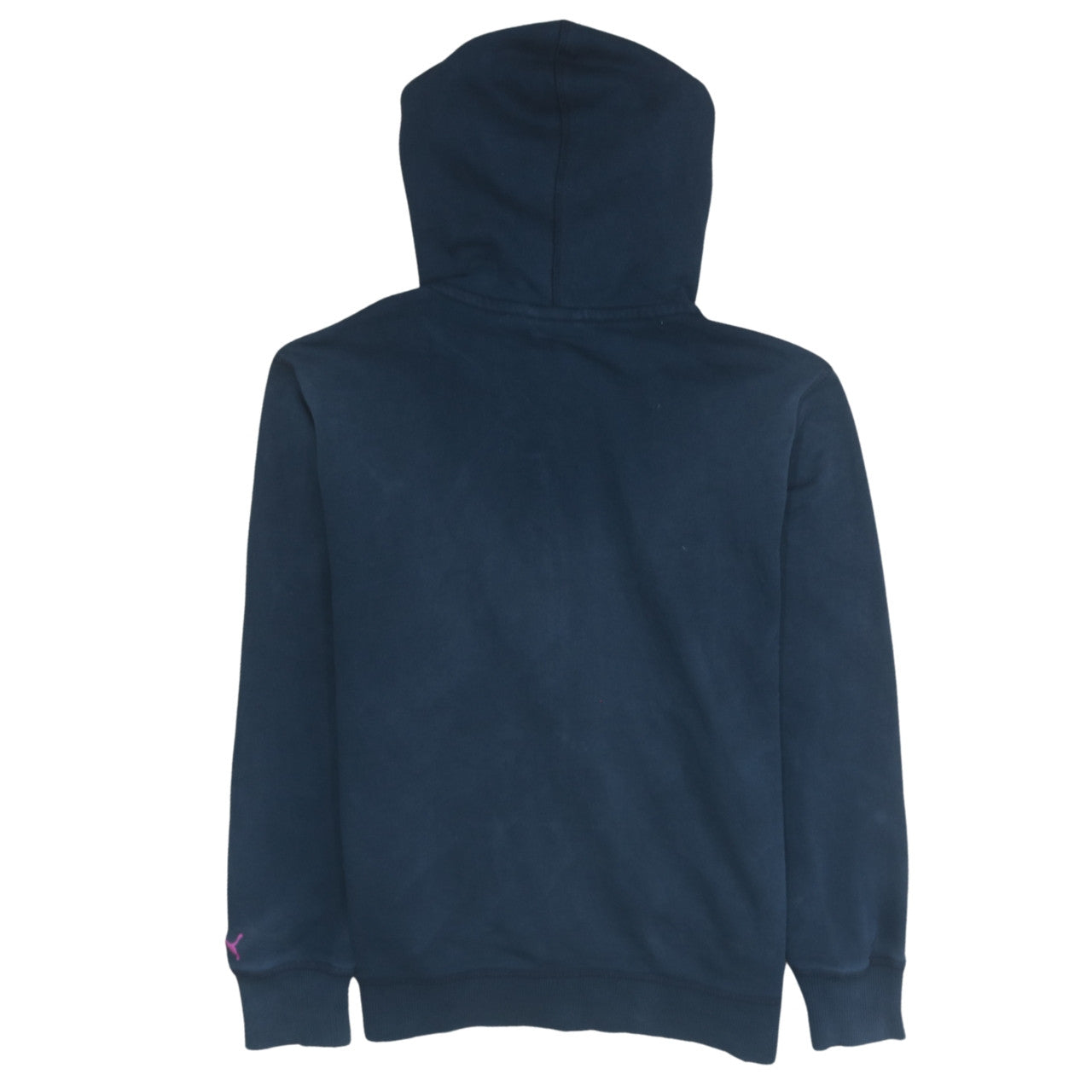 Puma Men's Blue Full Zip Hoodie Size L Logo Fleece Sweatshirt