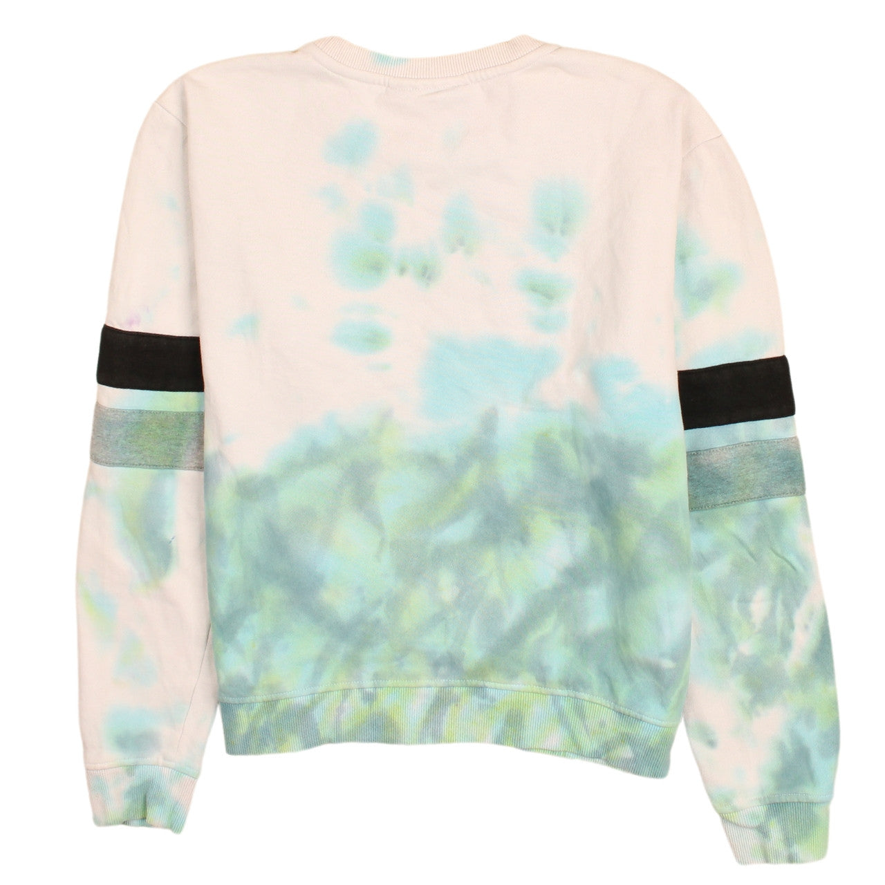 Fila Womens Cream Blue Tie-Dye Logo Sweatshirt Size L