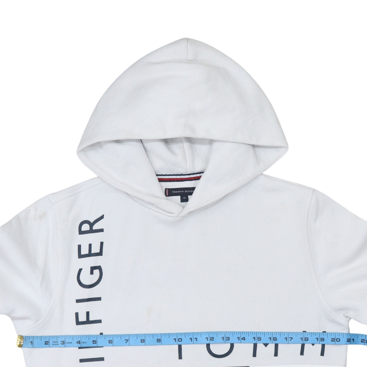 Tommy Hilfiger Men’s White Logo Pullover Hoodie XS