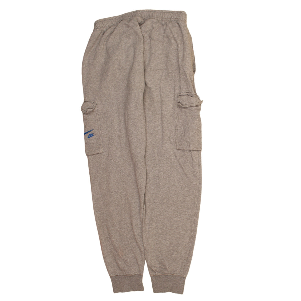 Nike Men's Beige Cargo Jogger Trousers M Regular Fit Elastic Waist