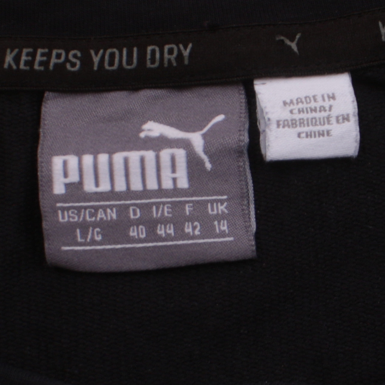 Puma Womens Black Crew Neck Pullover Sweatshirt Size 14