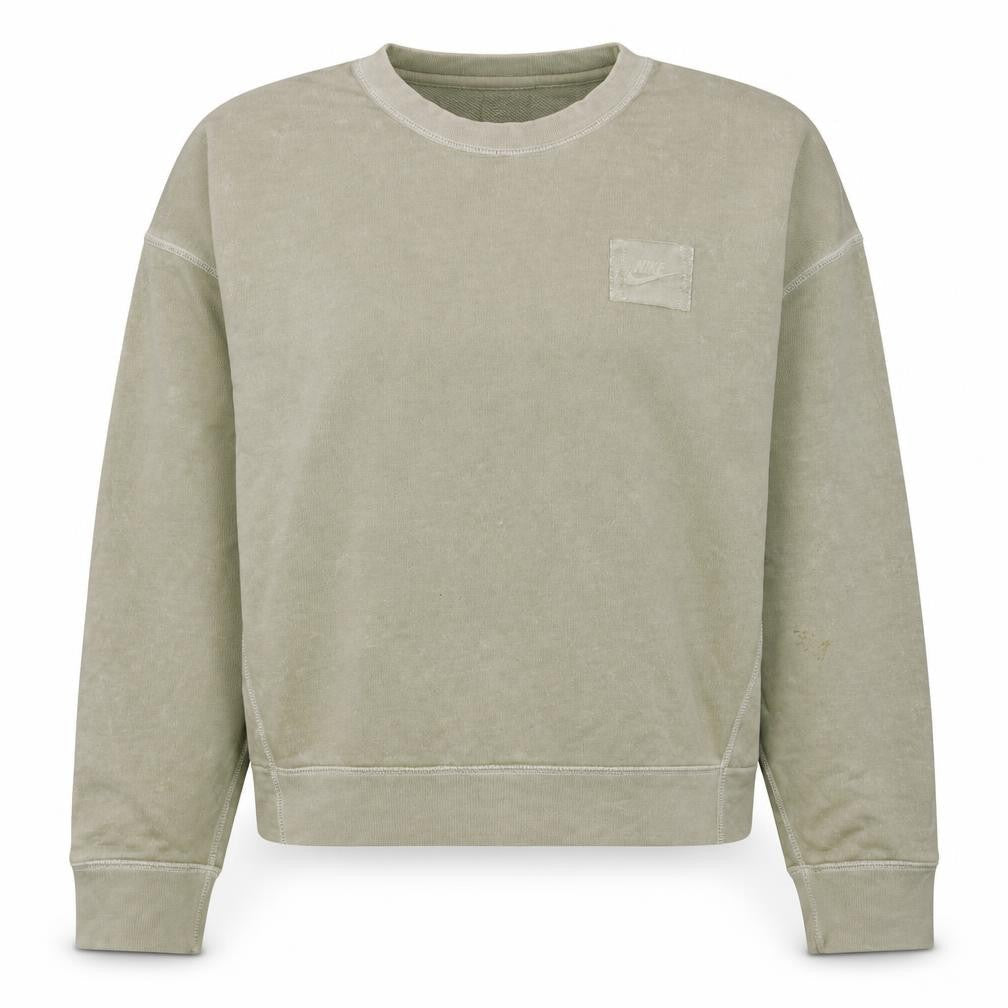 Nike Women's Beige Crew Neck Pullover Sweatshirt M Relaxed Fit