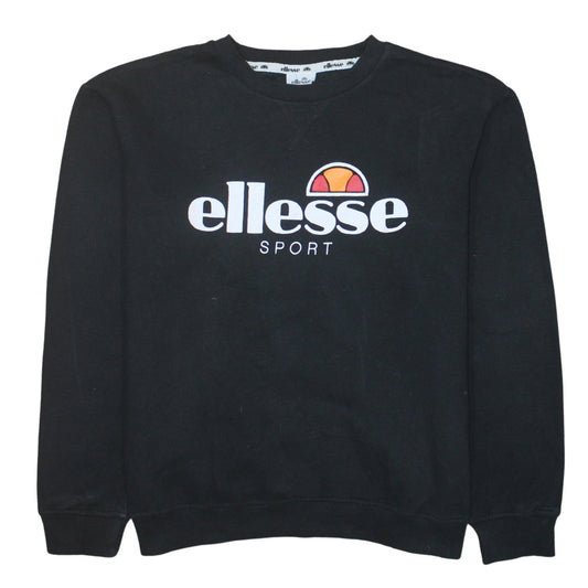 Ellesse Womens Black Size 14 Crew Neck Pullover Sweatshirt