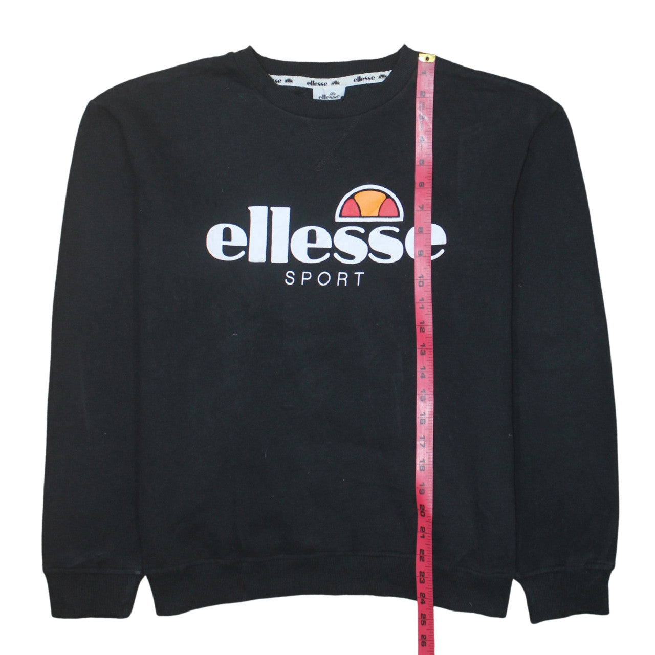 Ellesse Womens Black Size 14 Crew Neck Pullover Sweatshirt
