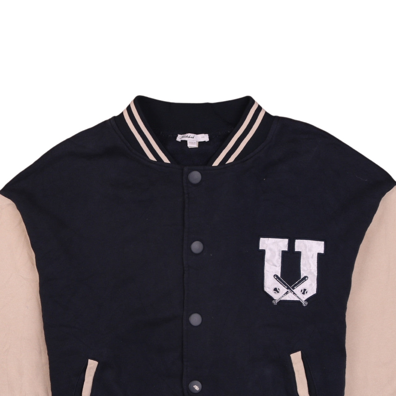 Subdued Teens Blue Varsity Jacket XS Cotton College Style