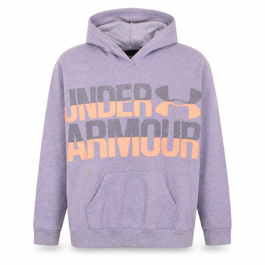 Under Armour Boys Purple Graphic Pullover Hoodie YXL ColdGear