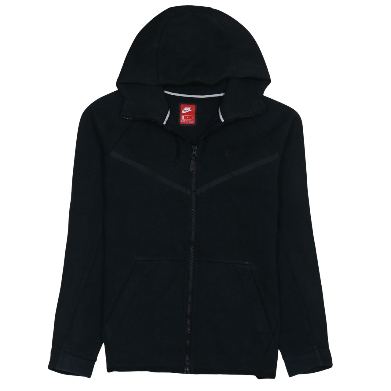 Nike Men's Black Full Zip Hoodie Size M Cotton Blend