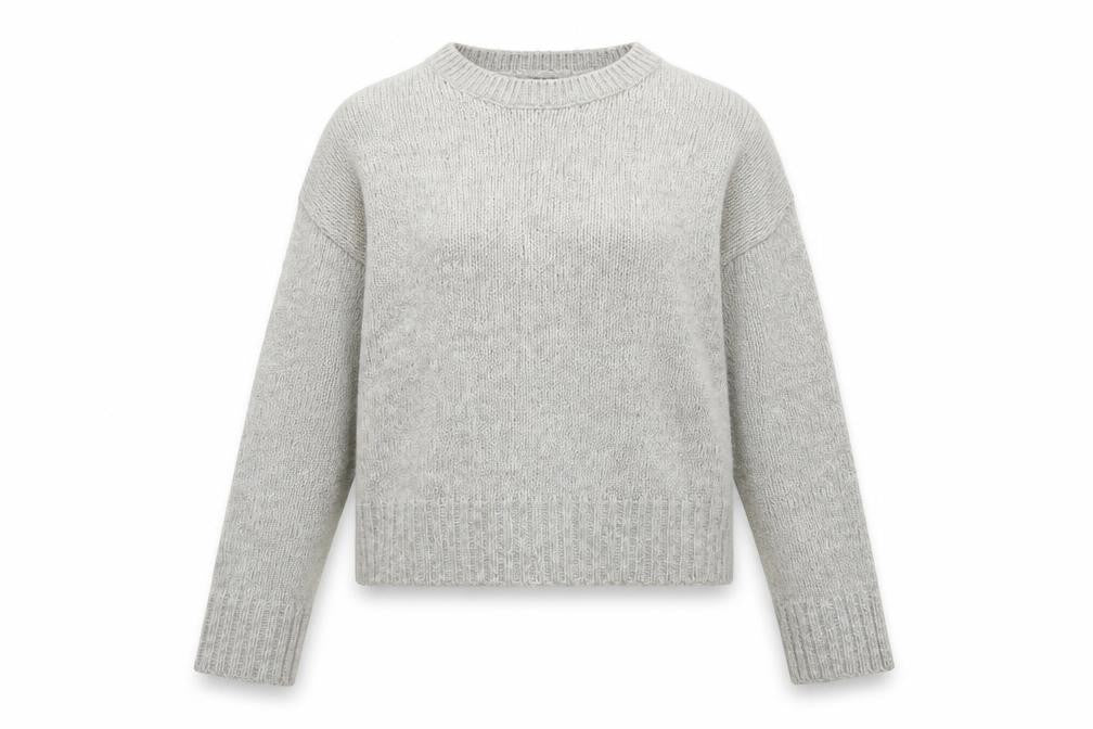 New Look Women's Grey Acrylic Knit Pullover Jumper Size S