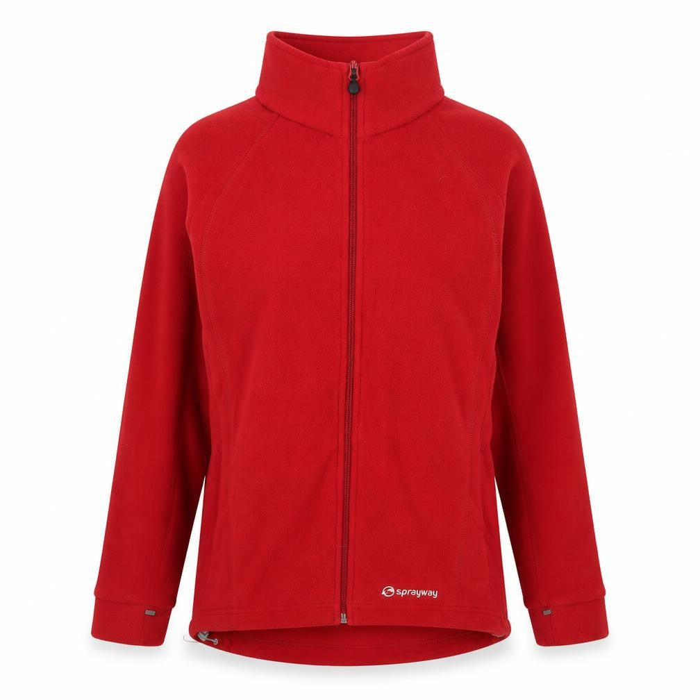 Sprayway Women's Red Fleece Full Zip Jacket UK 8 XS