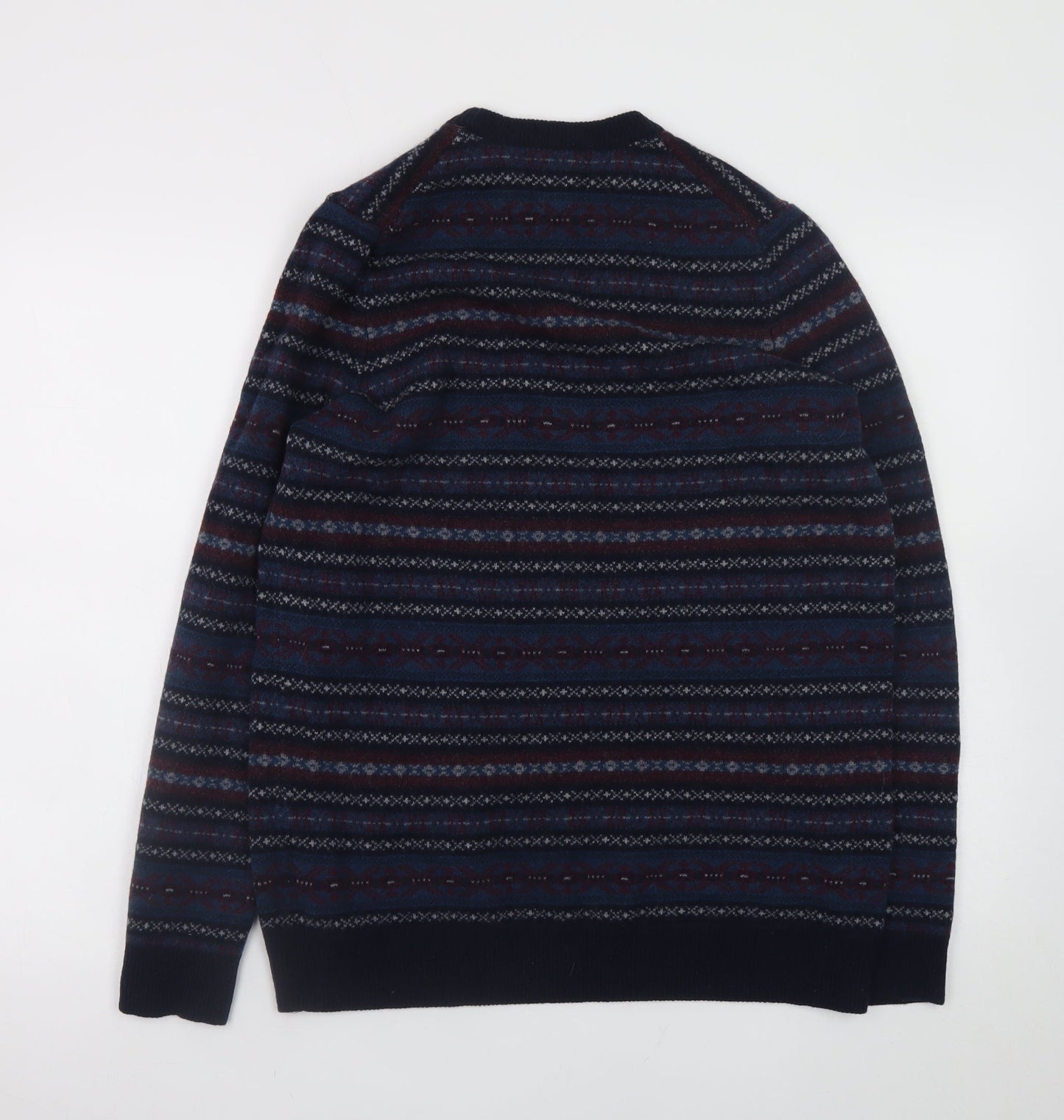 Marks and Spencer Men's Multicoloured Wool Fair Isle Jumper L