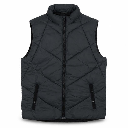 Gap Men's Black L Puffer Waistcoat Regular Fit Nylon Lightweight