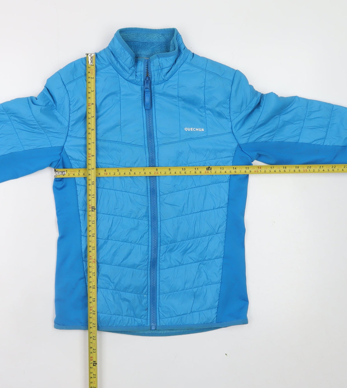 Quechua Boys Blue 10-11 Years Lightweight Puffer Jacket Full Zip