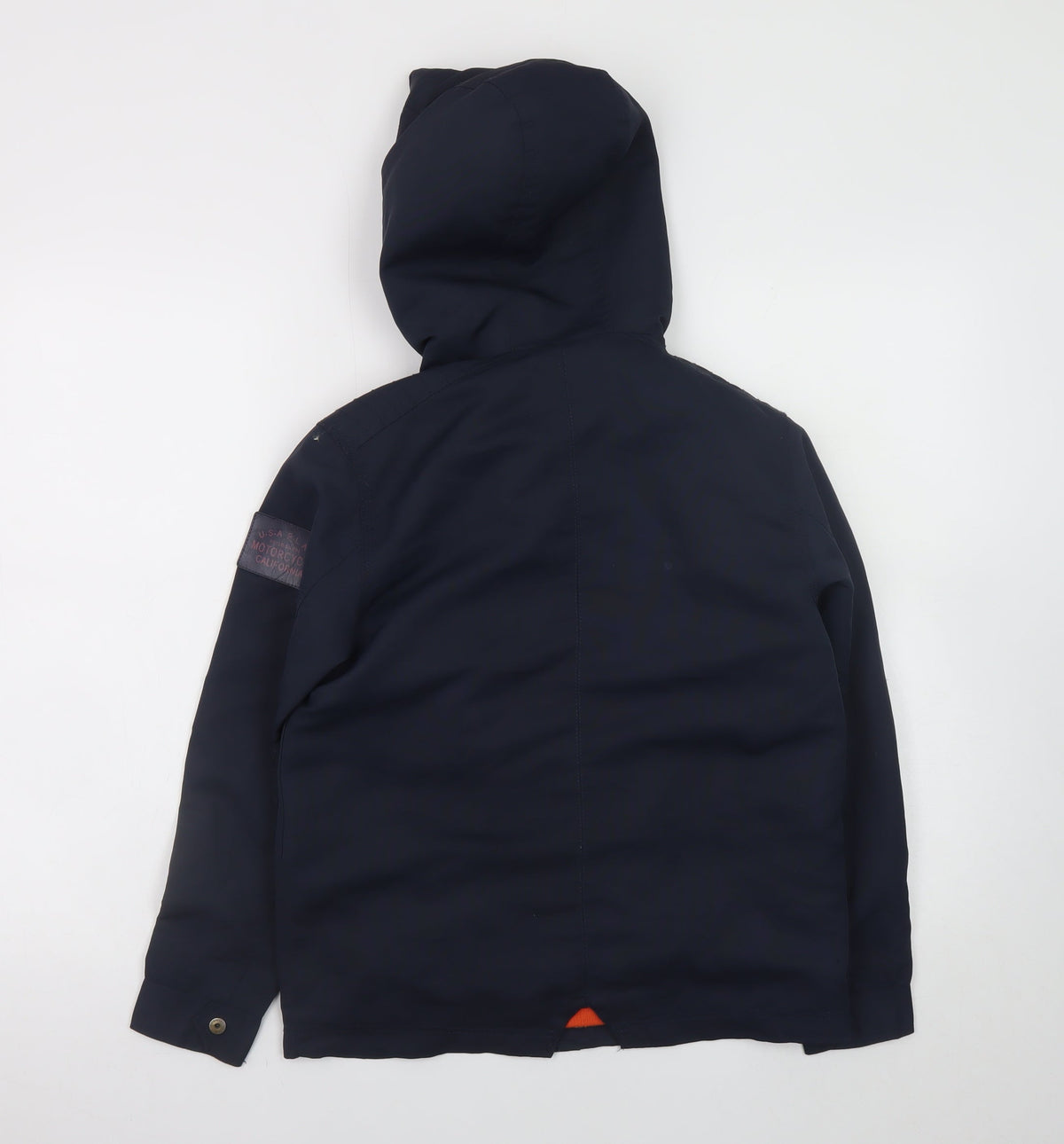 Vertbaudet Boys Blue Hooded Parka Coat 11-12 Years Lined Water Resistant