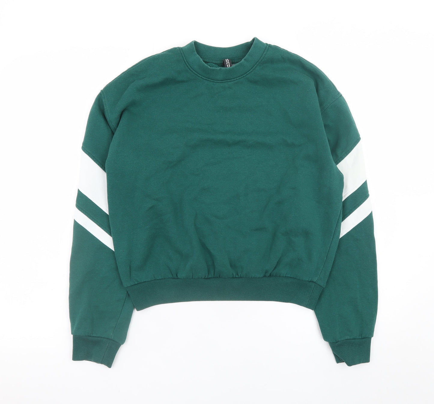 H&M Divided Women's Green Crew Neck Pullover Sweatshirt Size S