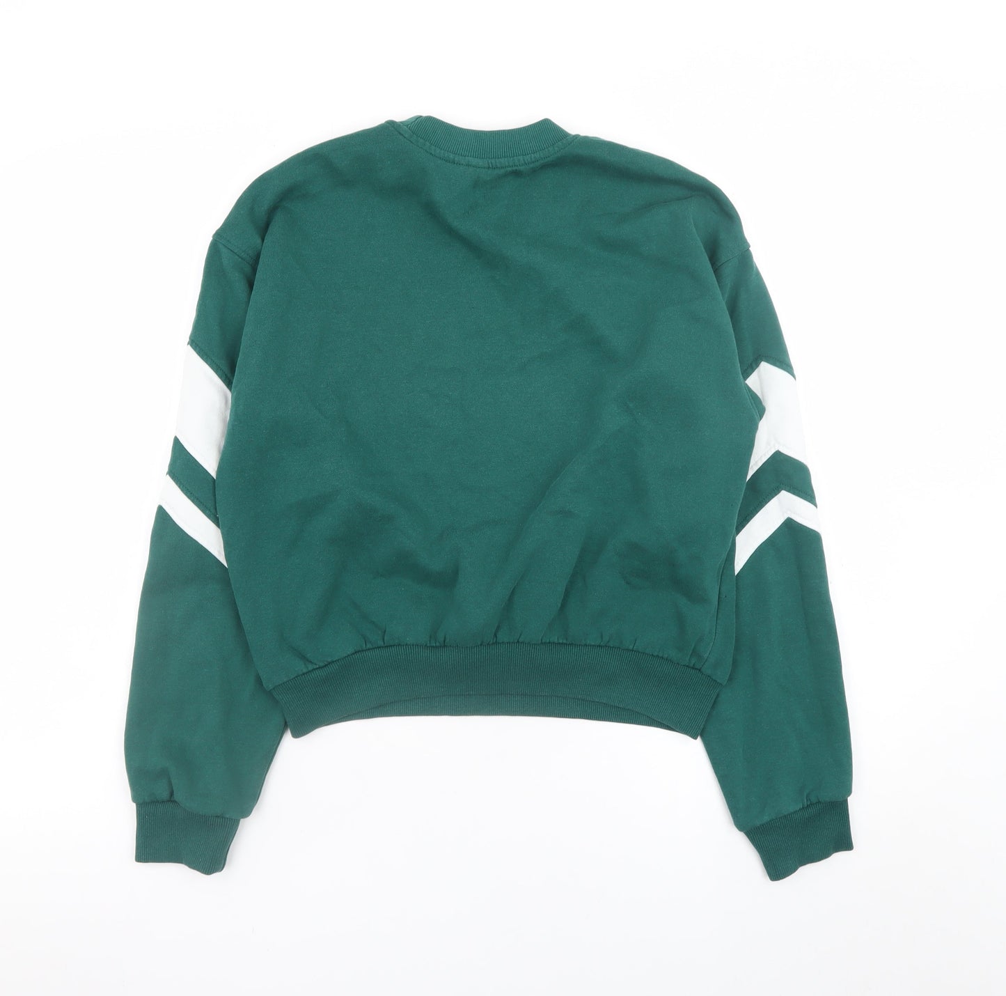 H&M Divided Women's Green Crew Neck Pullover Sweatshirt Size S