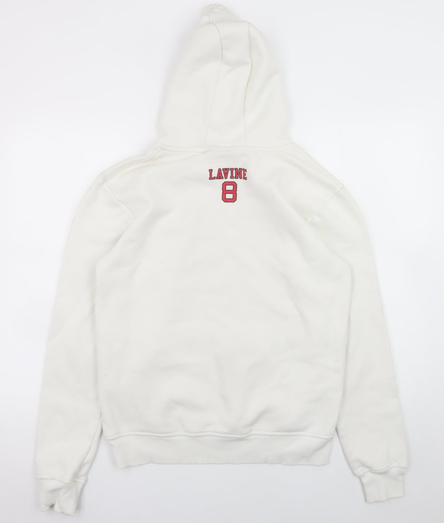 Primark Men's White Chicago Bulls Pullover Hoodie Size M