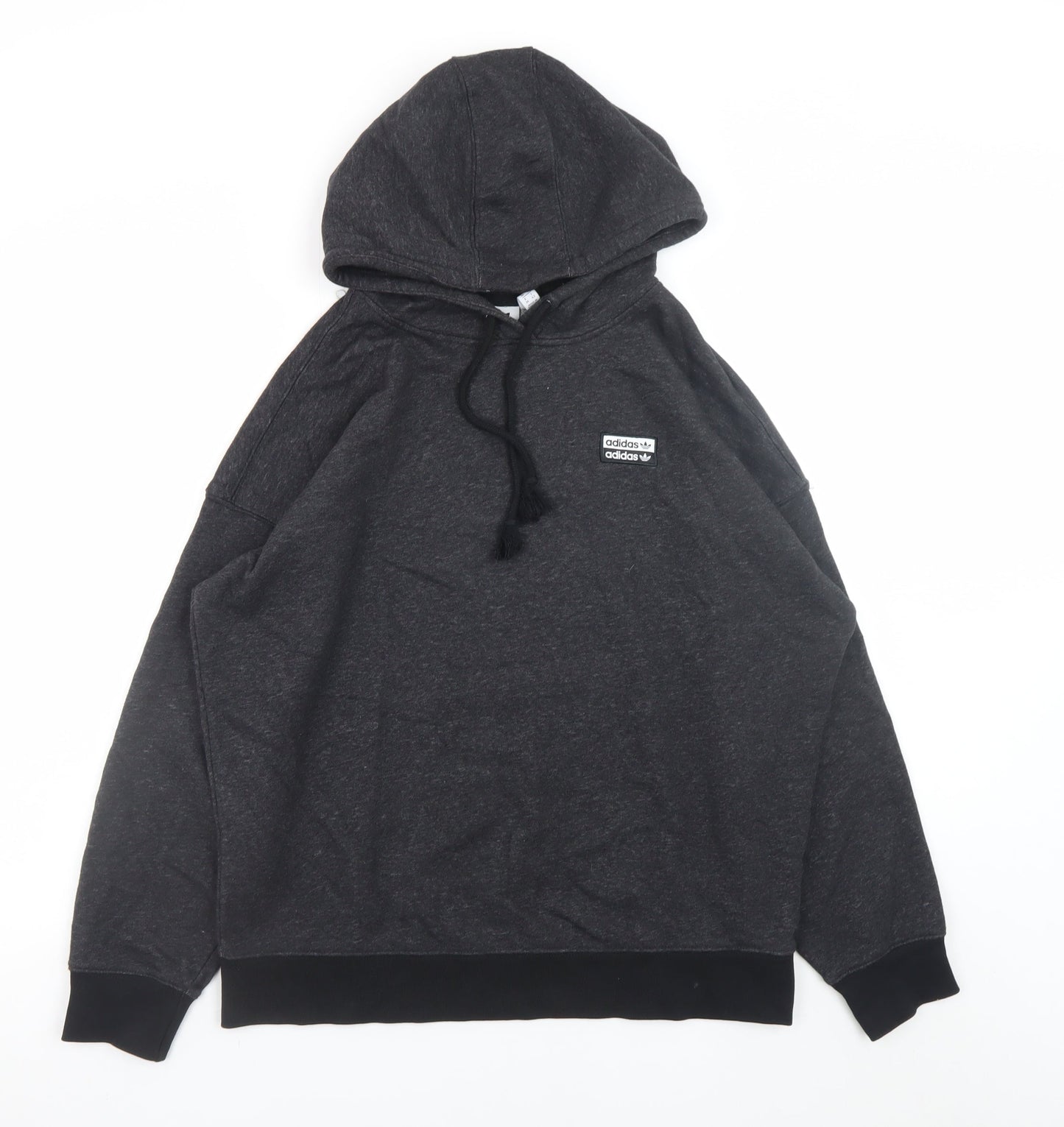 Adidas Womens Black Size 10 Pullover Hoodie Cotton Blend