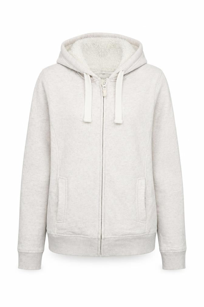 TEX Women's Beige Full Zip Hooded Sweatshirt Size S