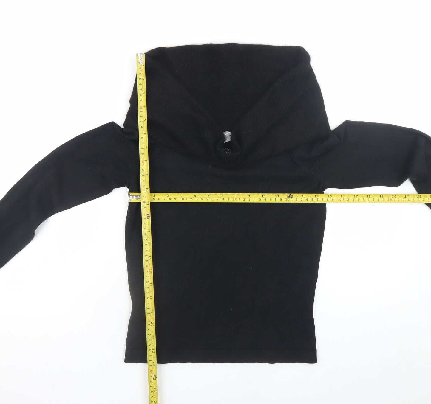 Ann Taylor Women's Black Silk Blend Cowl Neck Jumper Size S
