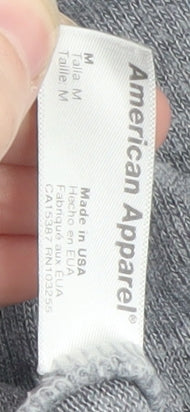 American Apparel Women Grey Knit Jumper Dress M Long Sleeve
