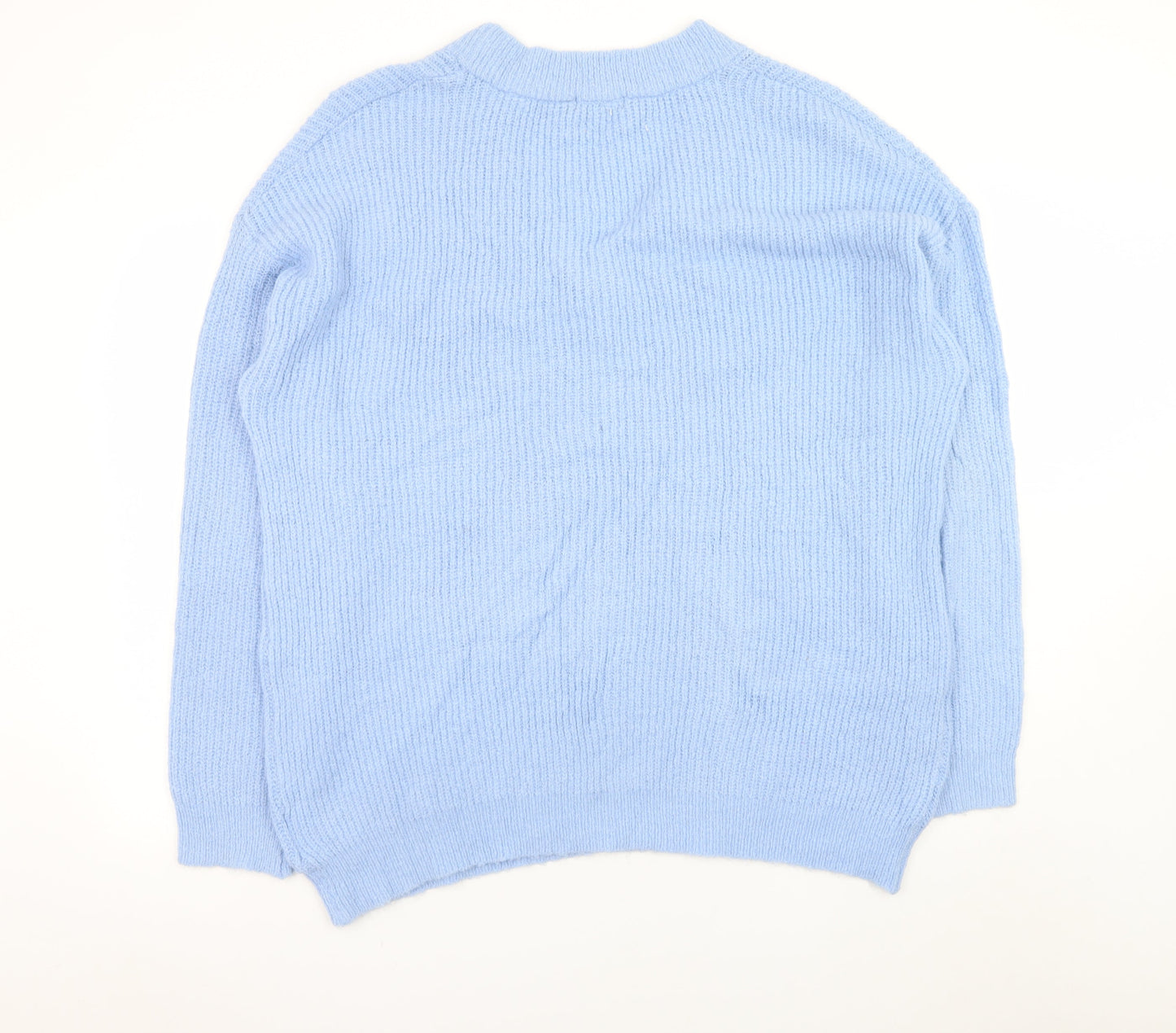 Brave Soul Women Blue V-Neck Knit Pullover Jumper Size 16
