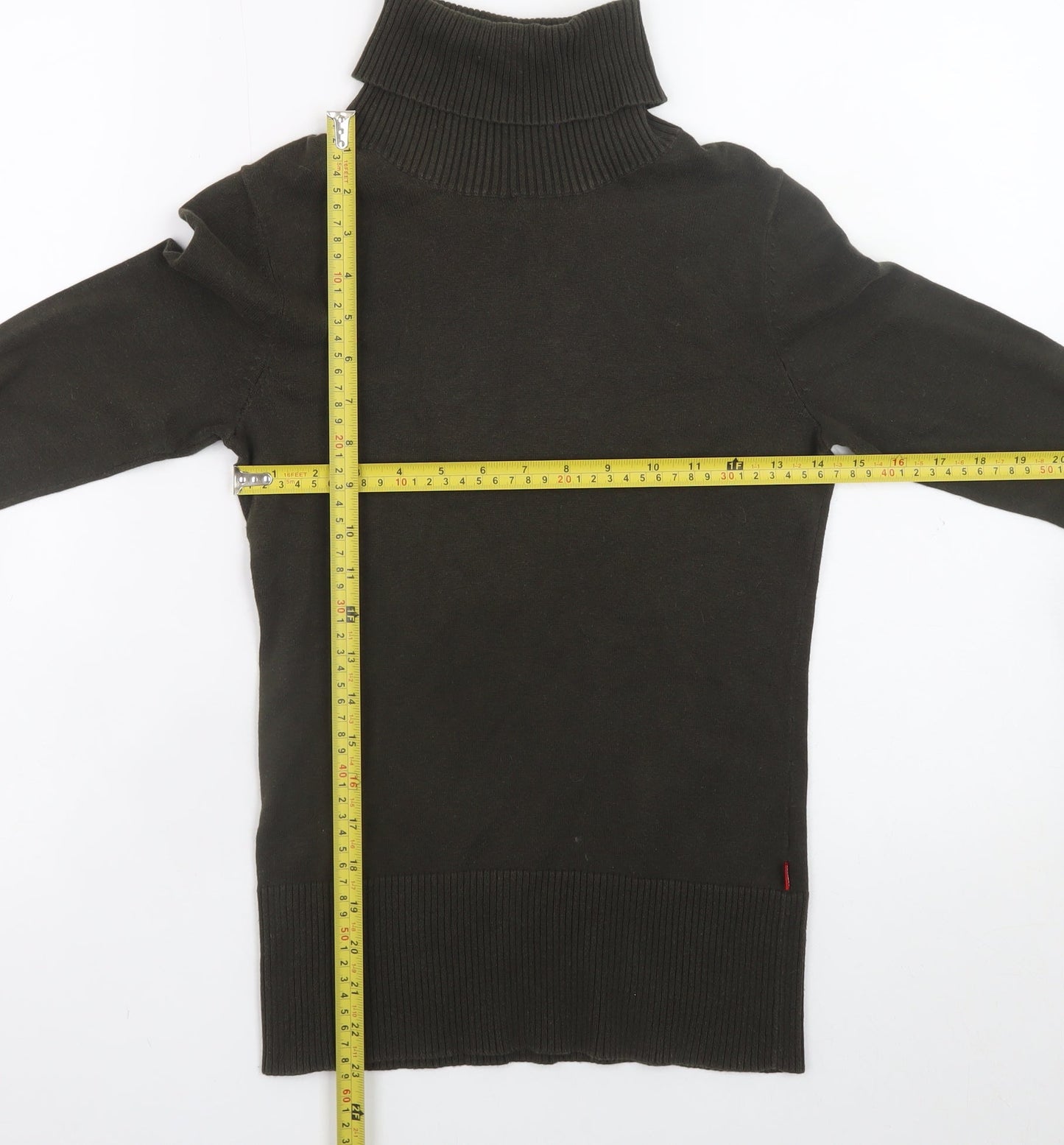Jackpot Women Brown Roll Neck Knit Jumper XS