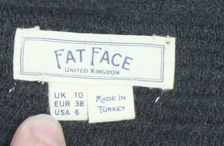 Fat Face Womens Black Acrylic Knit Cardigan UK 10
