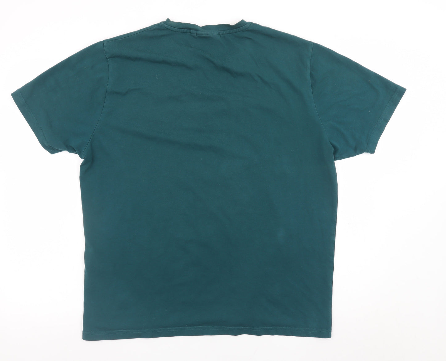 Alessandro Zavetti Milano Men's Teal XL Crew Neck Graphic T-Shirt